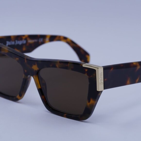 Palm Angels PERI099 HOLLYWOOD 6064 Sunglasses Havana Cat Eye Frame, Brown Lenses - Picture 2 of 11